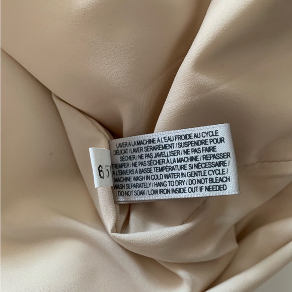 Simons | Off white corduroy pinafore | Lined and tailored | Midi mini | Zip back - Picture 4 of 10